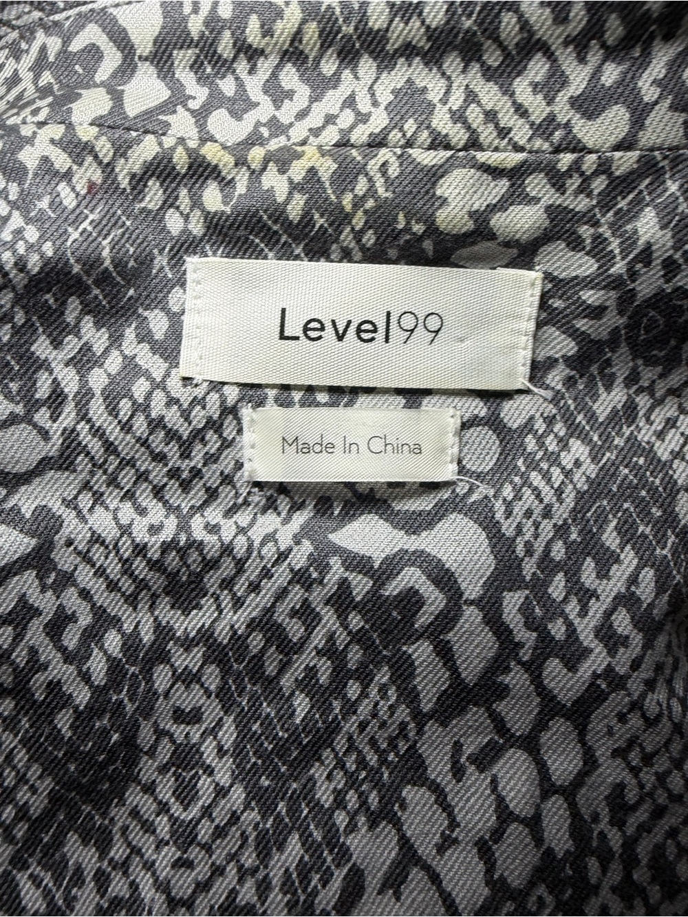 Level 99 x Anthropologie Linen Blend Snake Print Mod Career Blazer XS - Picture 6 of 8